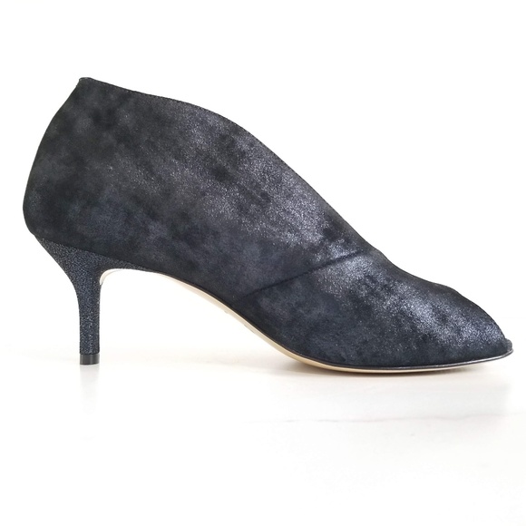 Amalfi by Rangoni Blue Black Dress Booties Heels - Picture 5 of 12